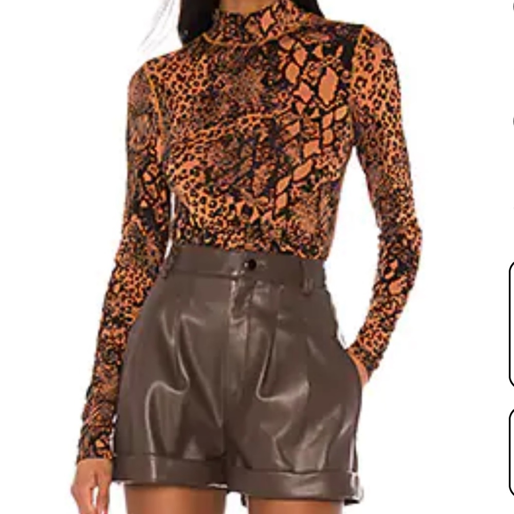 L’Academie Animal Print bodysuit